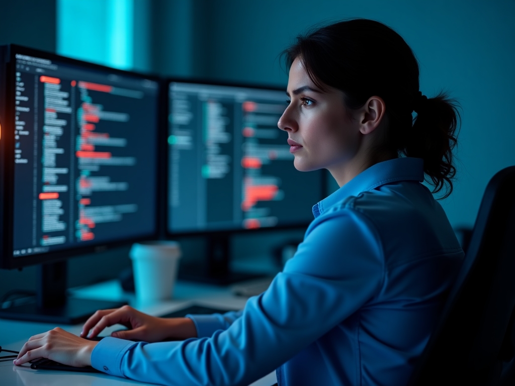 Persona revisando alertas de seguridad digital